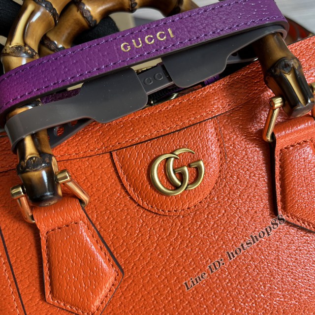 Gucci官網2022新款Aria-時尚詠歎調系列女包 古馳原廠皮竹節小號手提包702732 gqy4671